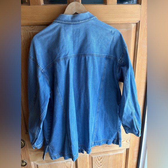 Vintage Denim Chore Jacket | Lightweight Spring Utility Layer | Size Large - Picture 8 of 8